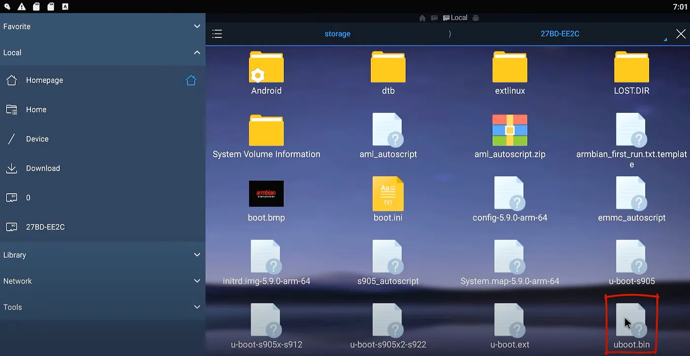 File uboot.bin dari SdCard