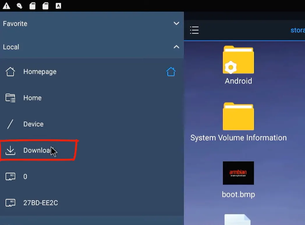 Copy File ke folder Download