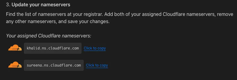 Update NameServer